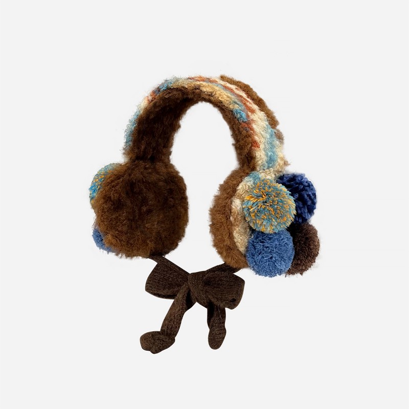 Colorful Pom Pom Warm Earmuffs