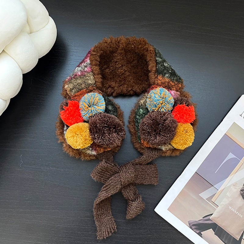 Colorful Pom Pom Warm Earmuffs