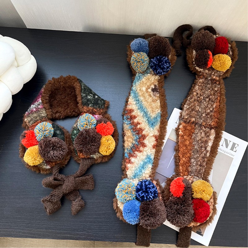 Colorful Pom Pom Warm Earmuffs