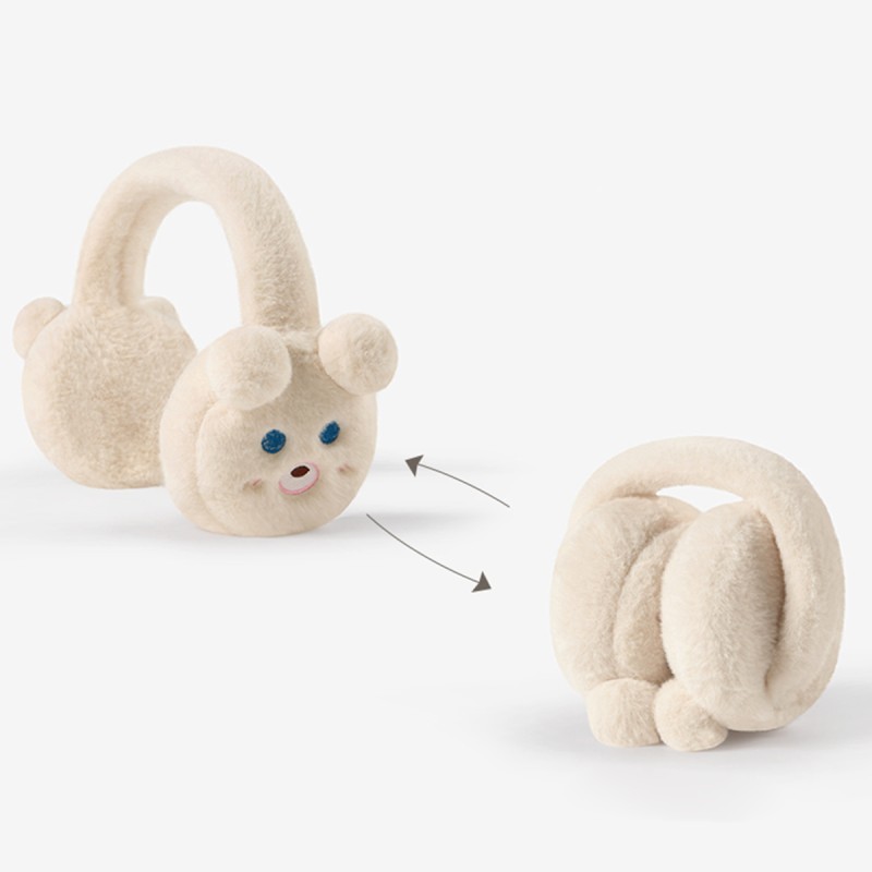 Cute Bear Plush Earmuffs for Women