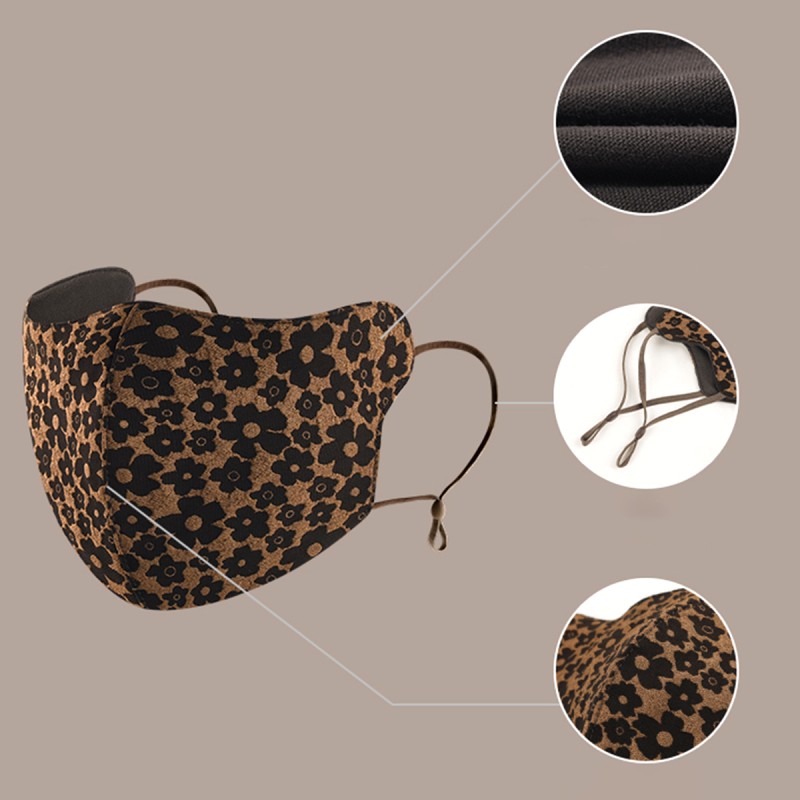 Floral Print All Around Warm Face Mask