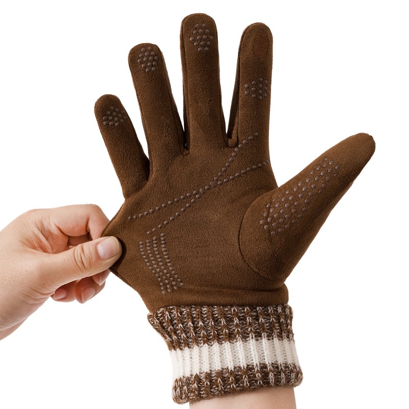 Non slip Elastic Fleece lined Gloves