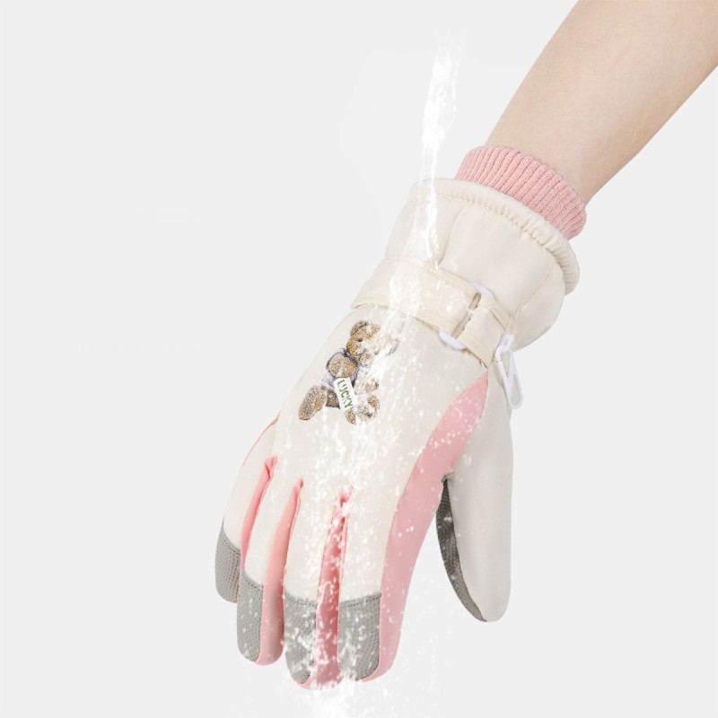 Cute Bear Ski Gloves