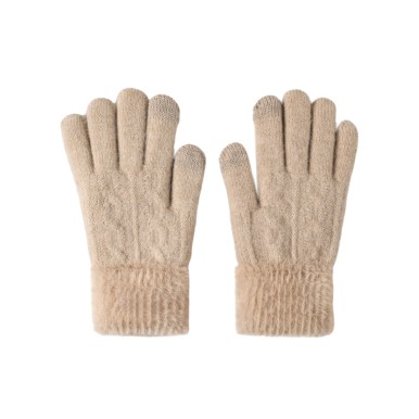 Winter Fleece Lined Cotton Gloves