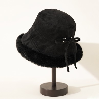 Soft Suede Fleece Fisherman's Hat