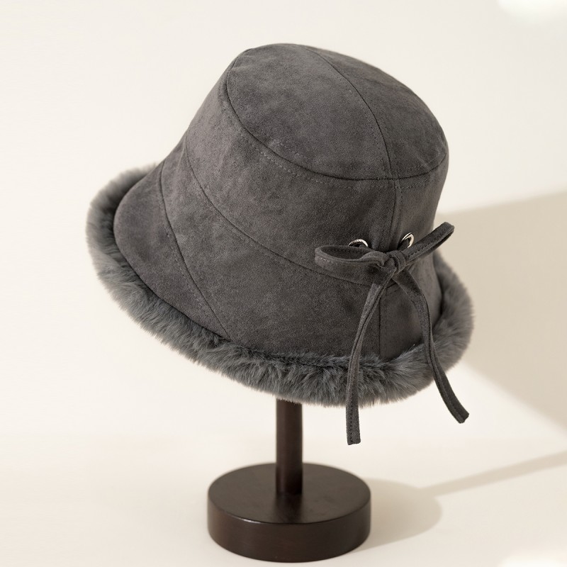 Soft Suede Fleece Fisherman's Hat