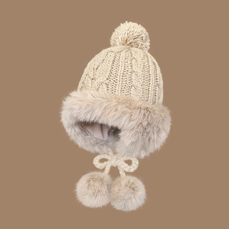 Fluffy Knitted Wool Hat