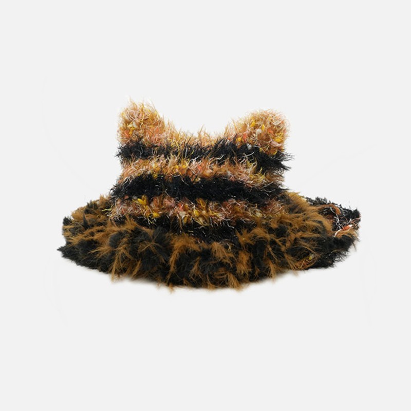 Cute Cat Ear Mixed Color Beanie