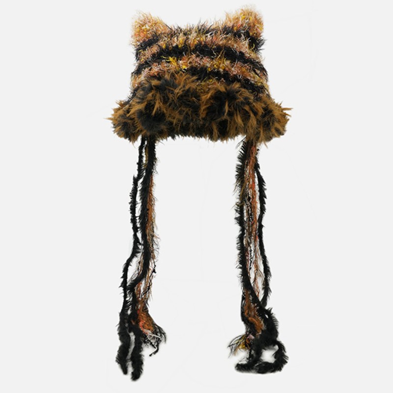 Cute Cat Ear Mixed Color Beanie