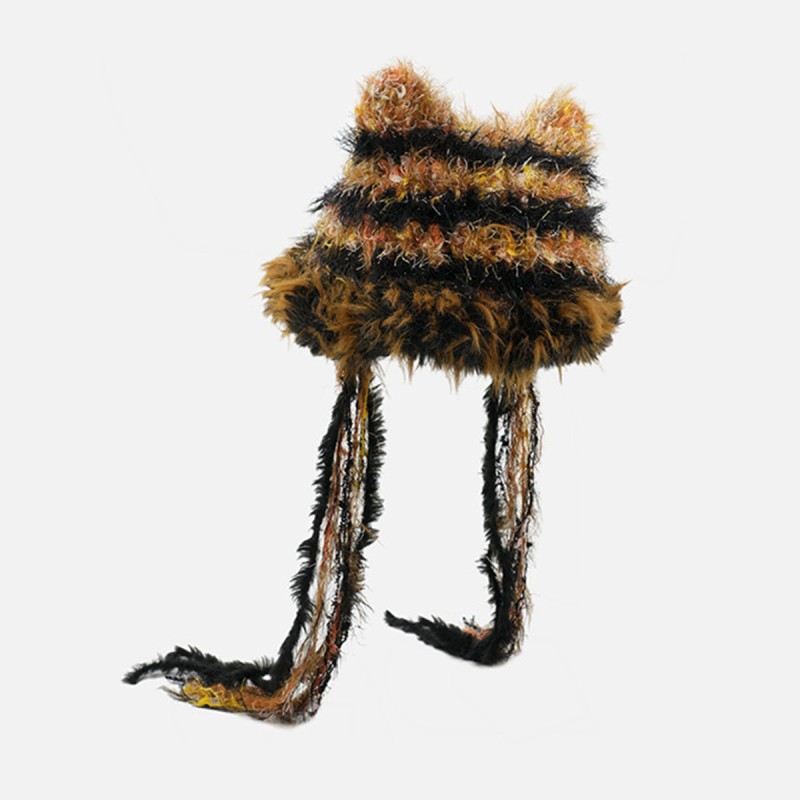 Cute Cat Ear Mixed Color Beanie