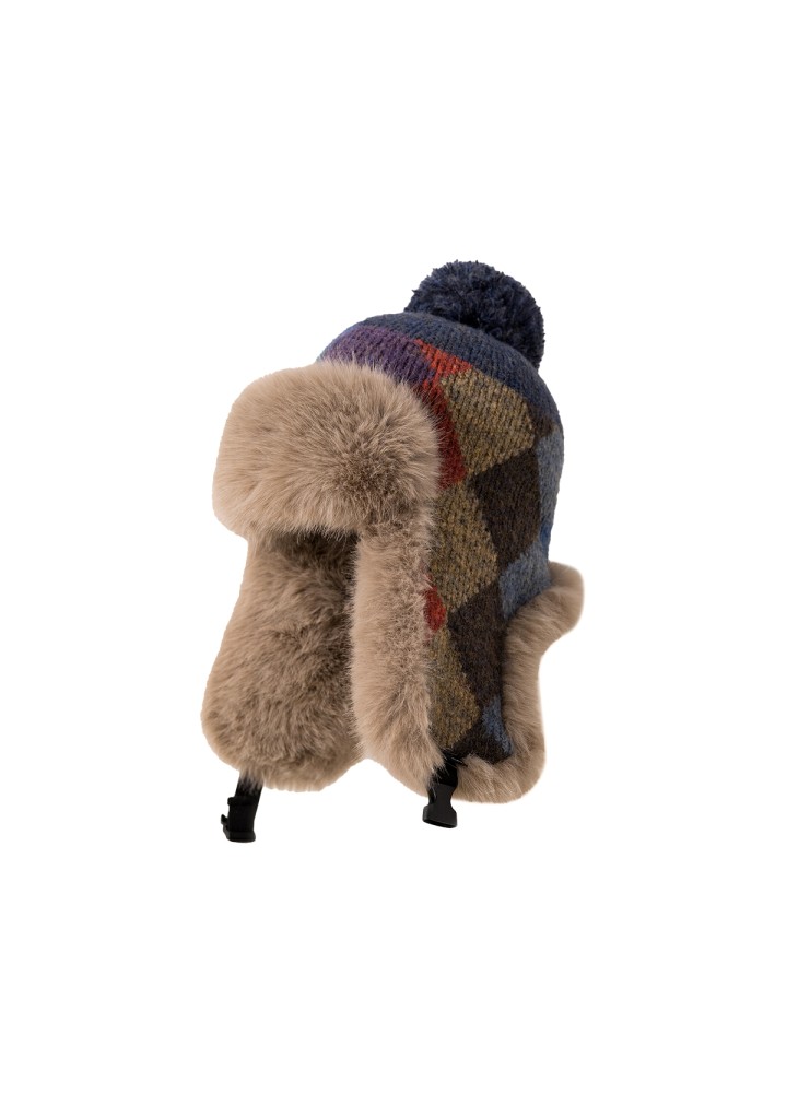 Fleece lined Thick Knitted Lei Feng Hat Fleece lined Thick Knitted Lei Feng Hat