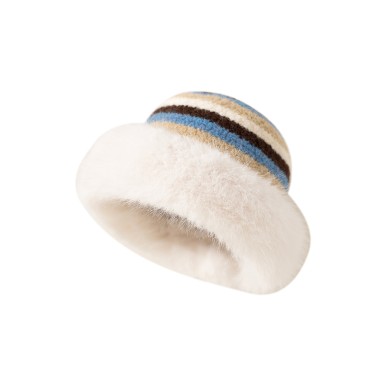 Colorful Striped Knitted Bucket Hat