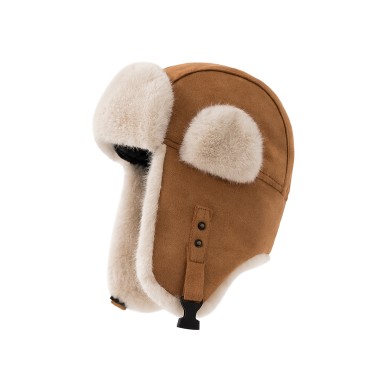 Warm Suede Earflap Hat