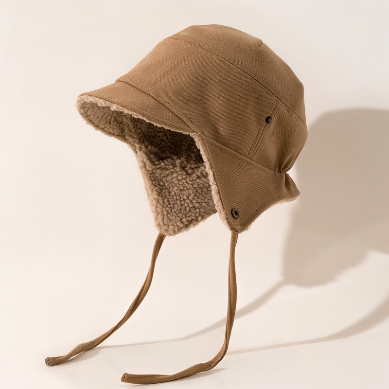 Faux Lambswool Earflap Hat Faux Lambswool Earflap Hat