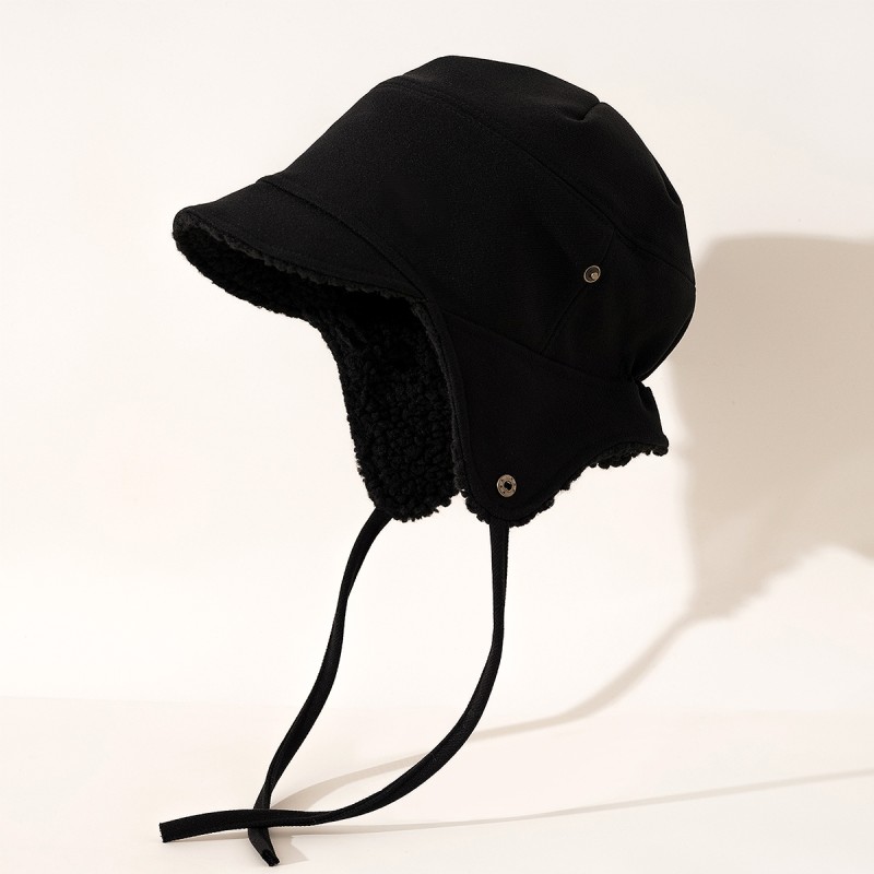 Faux Lambswool Earflap Hat Faux Lambswool Earflap Hat