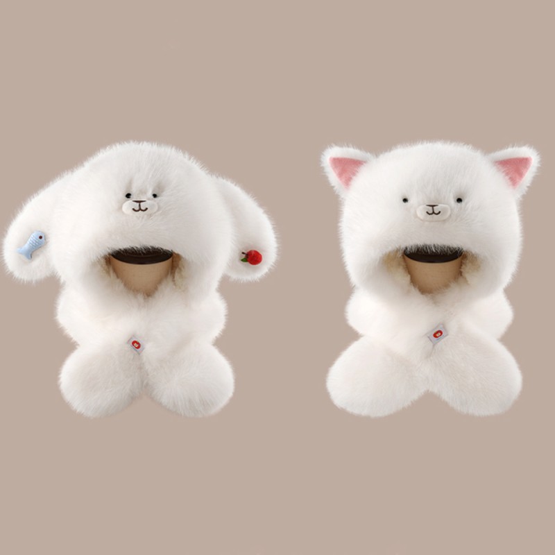 Puppy Plush Hat and Scarf Set