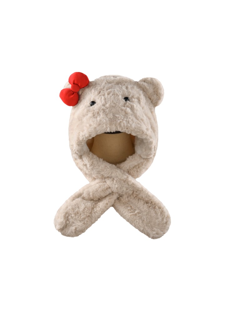 Bow Tie Bear Hat and Scarf Set