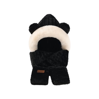 Men's BearThemed Hooded Neck Warmer
