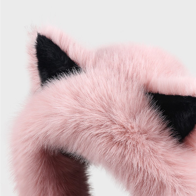 Cute Fox Hat and Scarf Combo