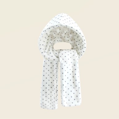 Plush Polka Dot Hooded Scarf Combo