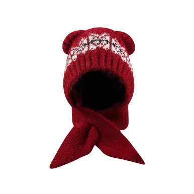 Wool Blend Hooded Scarf Set