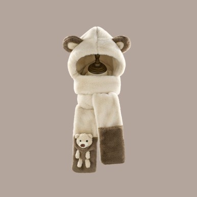 Teddy Bear Hat and Scarf Combo