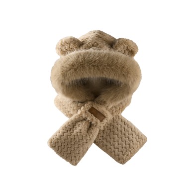 Warm Bear Hat and Scarf Combo