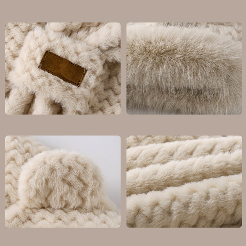 Warm Bear Hat and Scarf Combo