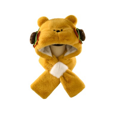 Hamburger Bear Hat and Scarf Set