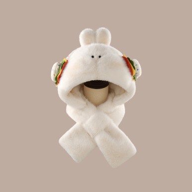 Hamburger Bear Hat and Scarf Set
