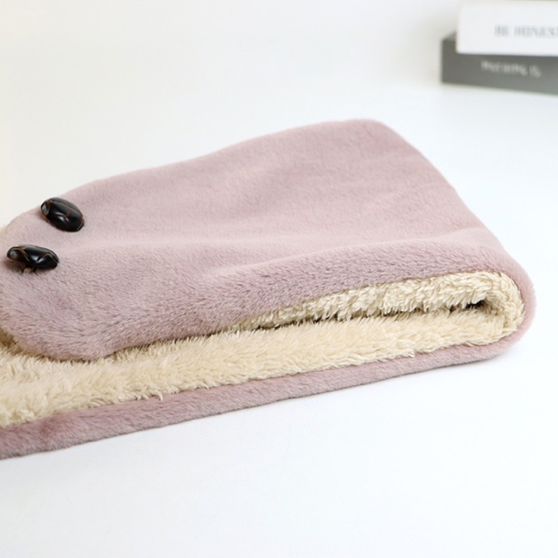 Solid Color Faux Rabbit Fur Warm Neck Wrap