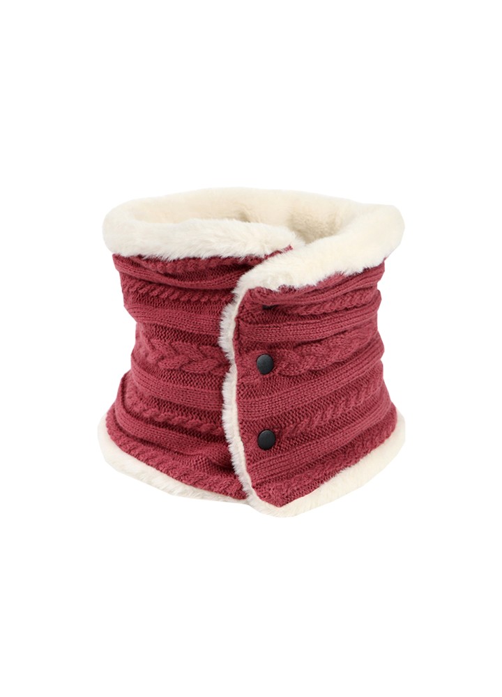 Thickened Faux Rabbit Fur Knitted Scarf