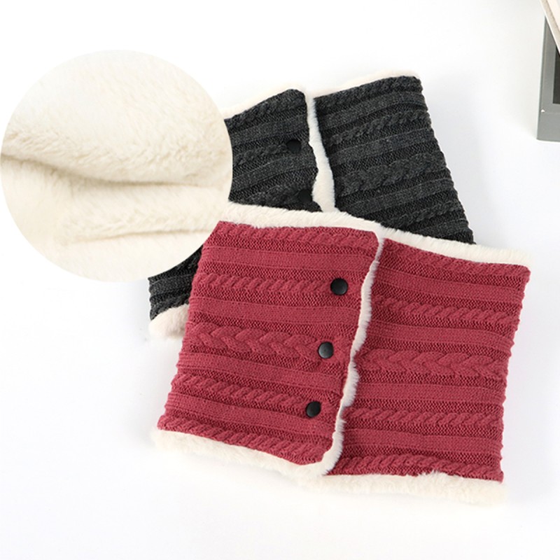 Thickened Faux Rabbit Fur Knitted Scarf