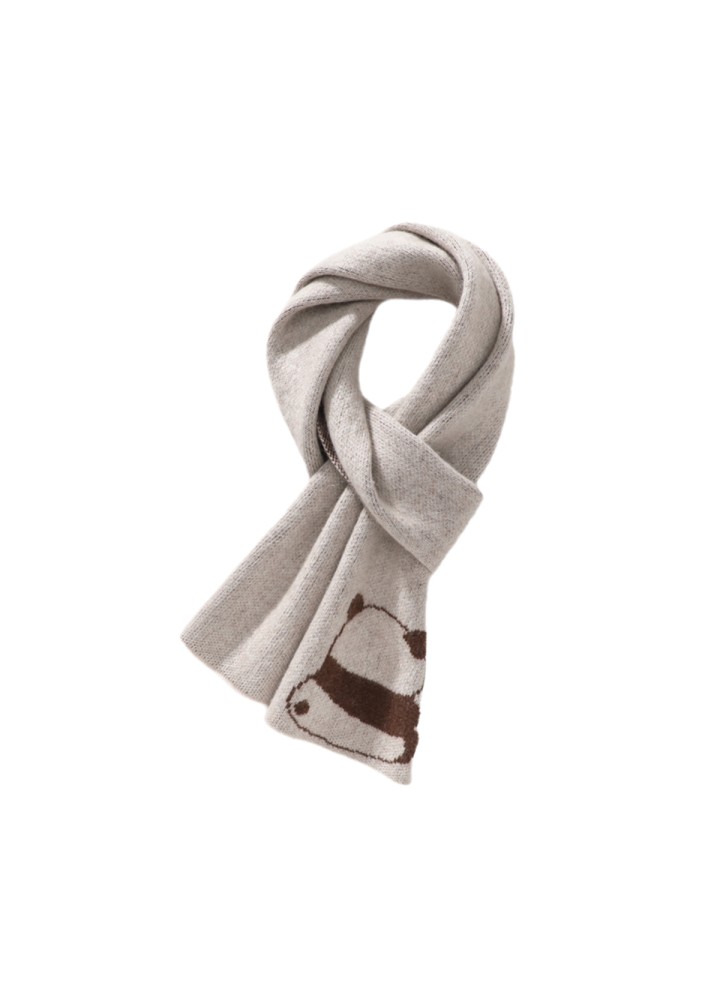 Cute Panda Knitted Scarf