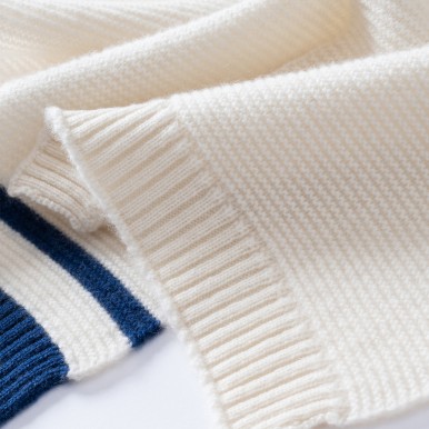 Versatile Striped Knit Scarf