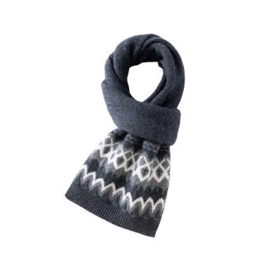 Simple Jacquard Knit Scarf