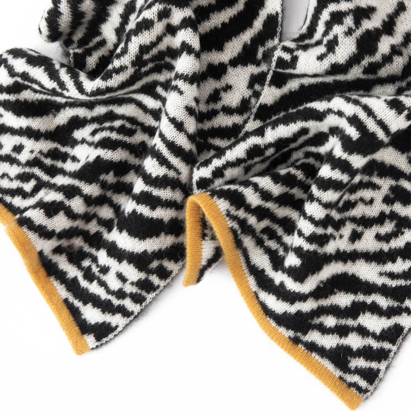 Cashmere Zebra Print Scarf