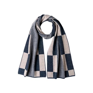 Men's Color Blocked Plaid Scarf