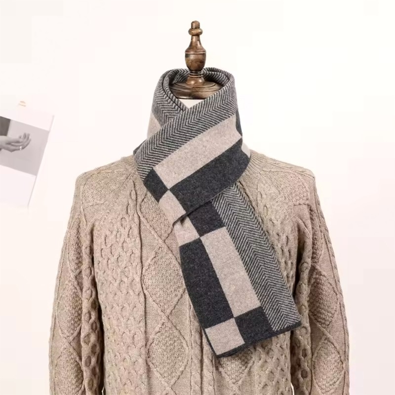 Men's Color Blocked Plaid Scarf Men's Color Blocked Plaid Scarf