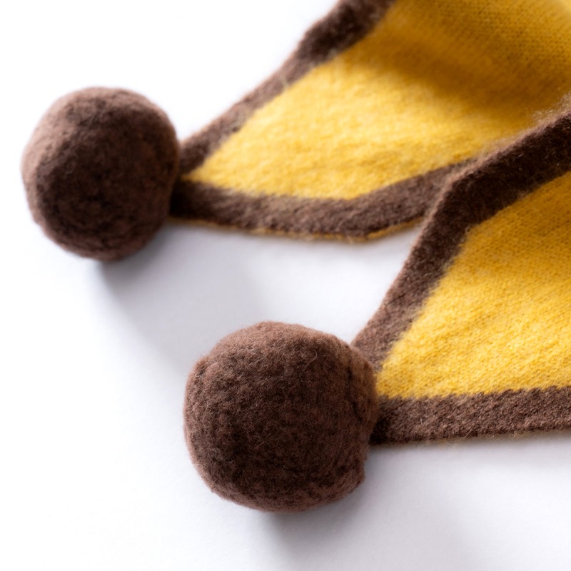 Color Blocked Narrow Knit Scarf