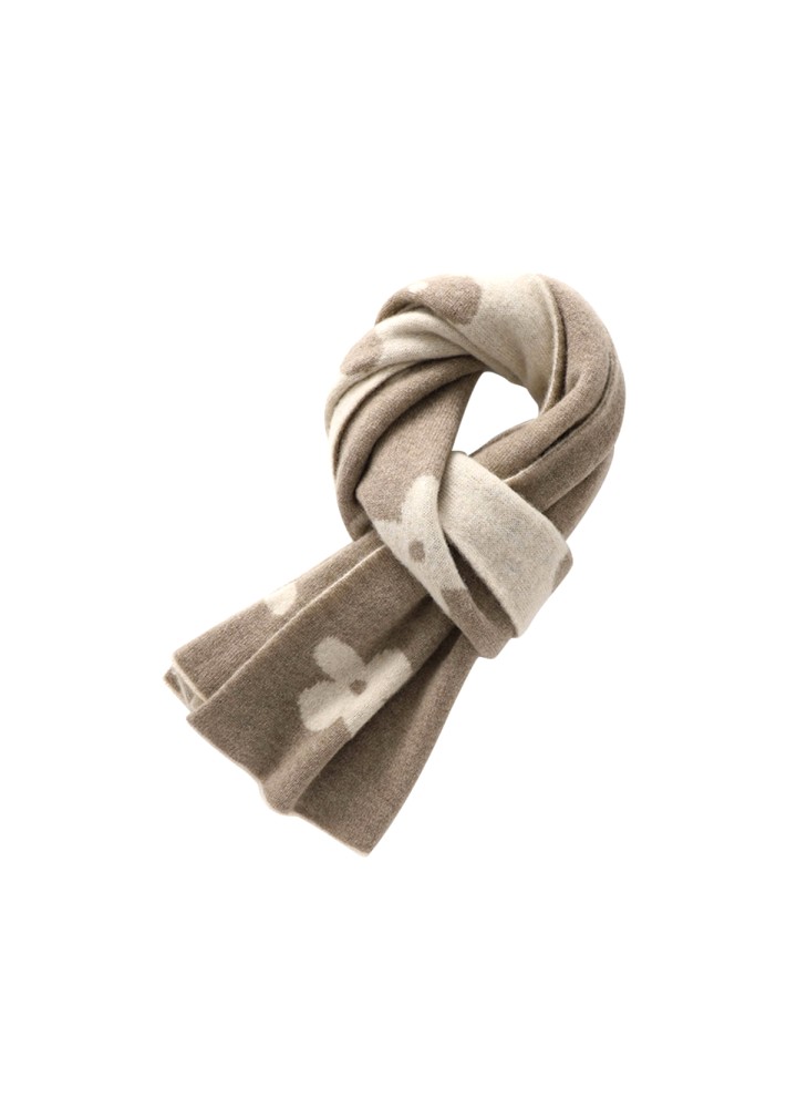 Double Sided Jacquard Knit Scarf