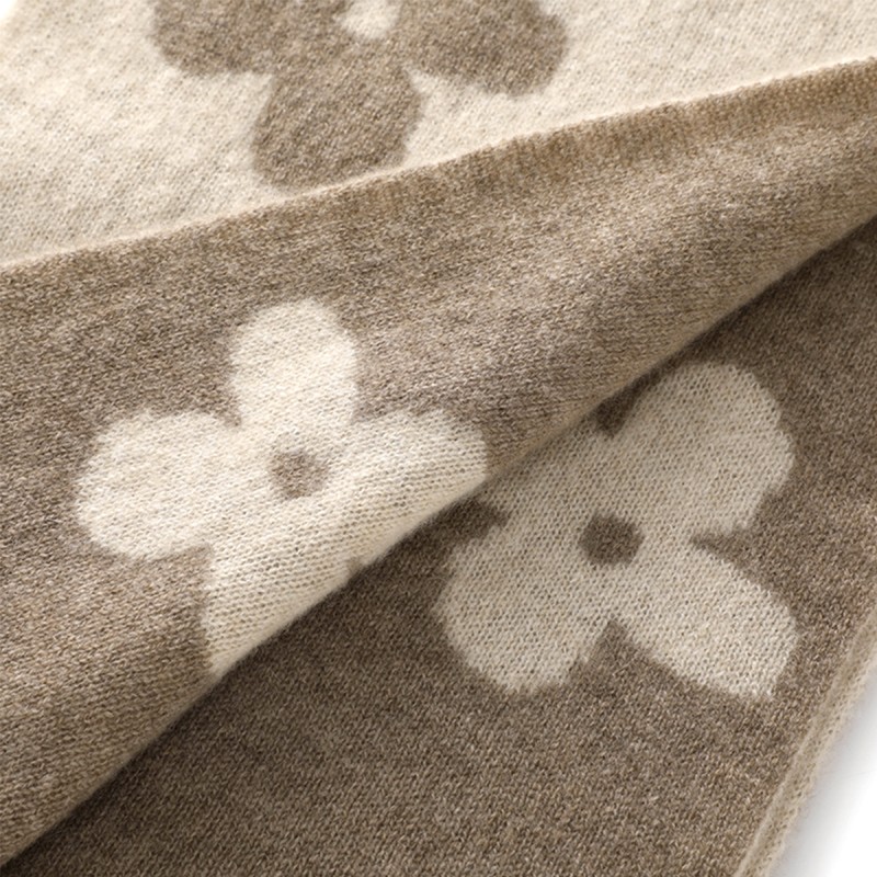 Double Sided Jacquard Knit Scarf Double Sided Jacquard Knit Scarf