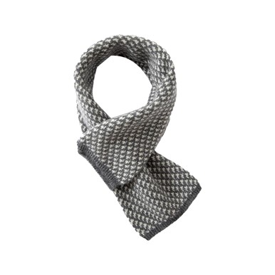 Houndstooth Perforated Cashmere Scarf