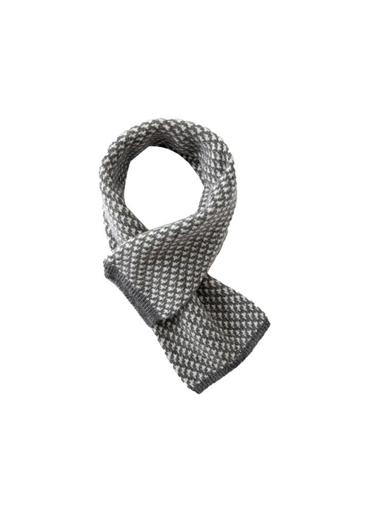 Houndstooth Perforated Cashmere Scarf