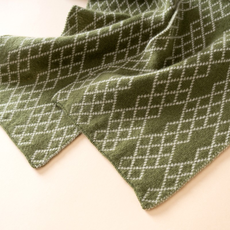 Diamond Pattern Warm Knit Scarf Diamond Pattern Warm Knit Scarf