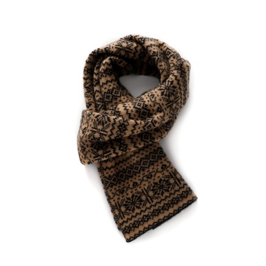 Double Sided Geometric Jacquard Cashmere Scarf