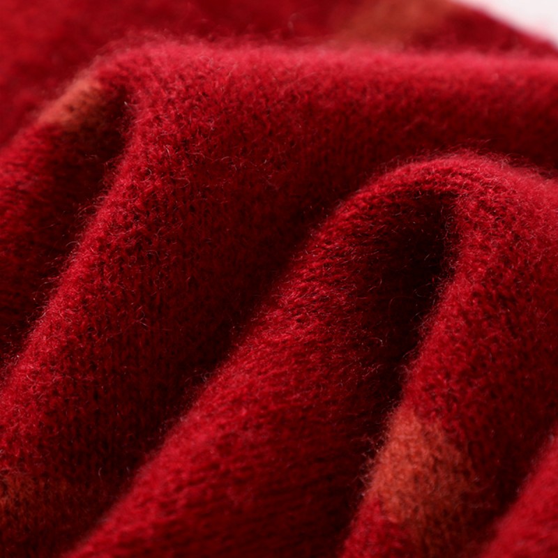 Soft and Warm Red Cashmere Scarf