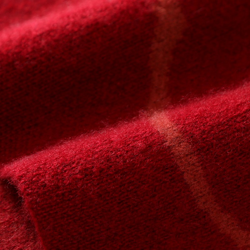 Soft and Warm Red Cashmere Scarf