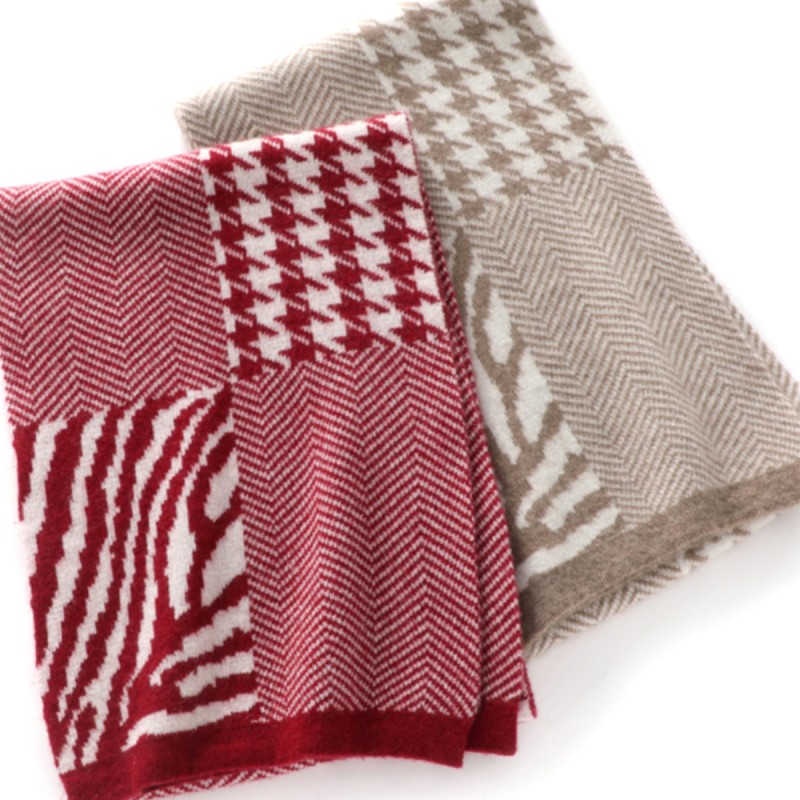 Zebra Print Knitted Scarf