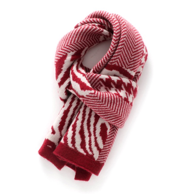 Zebra Print Knitted Scarf